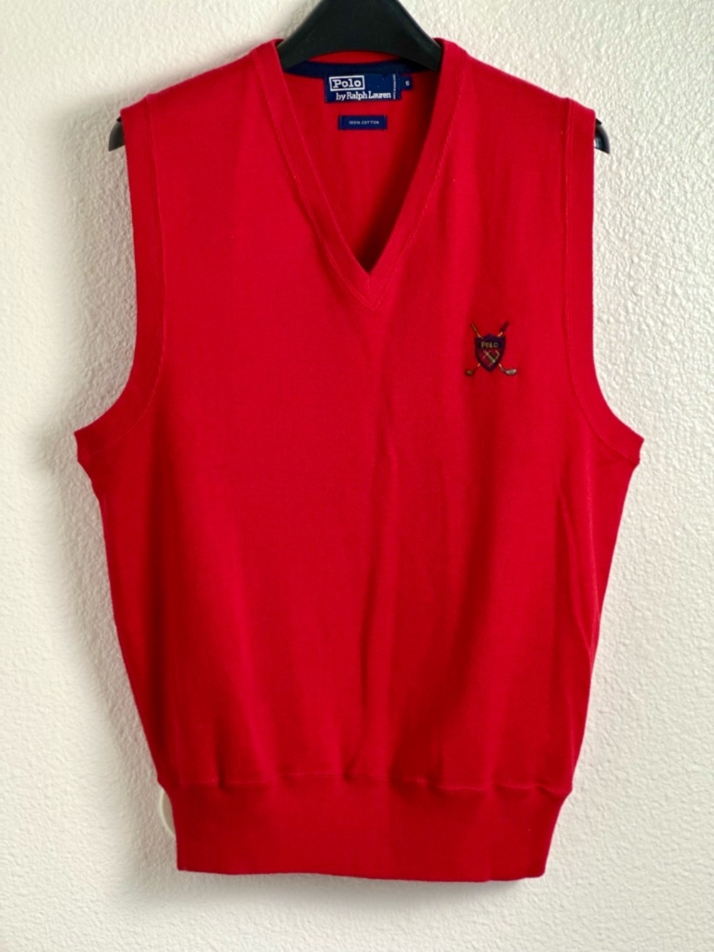 Polo by Ralph Lauren V-Neck Sweater Golf Vest Size Small